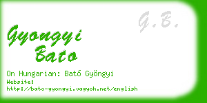 gyongyi bato business card